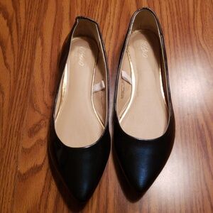 ***Dark teal pointed toe ballet flats SZ 7.5